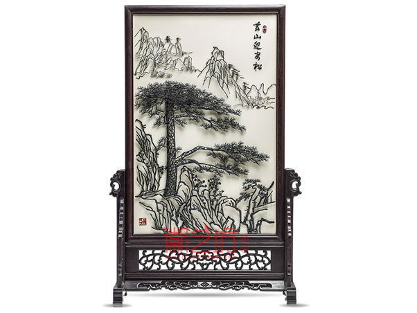 客松 鐵馬臺(tái)屏鐵畫(huà)