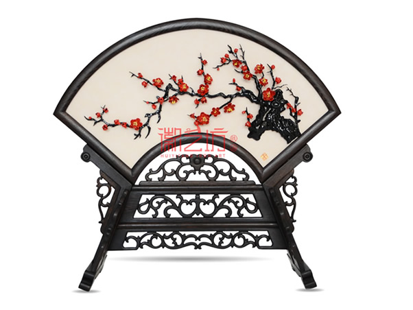 迎客松鐵畫(huà)臺(tái)屏擺件